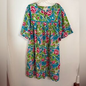 Bechamel Size XXLarge Vibrant Floral Dress MuMu with Bold Colors